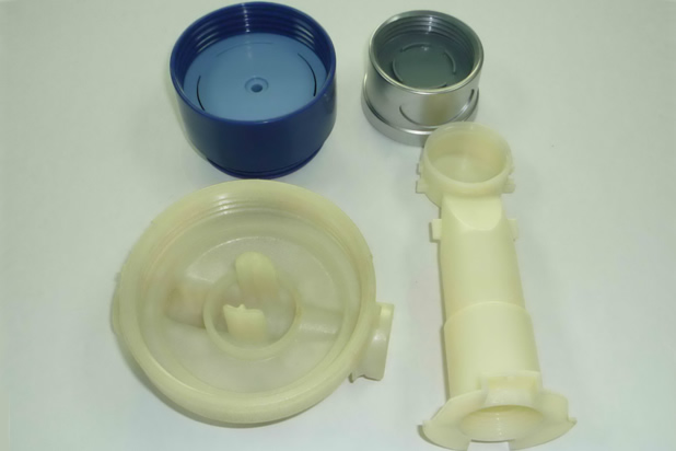 Plastic parts with screw